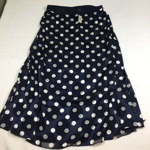 NEW Ann Taylor Womens Size 18 Skirt Blue White Polka Dot Maxi Long